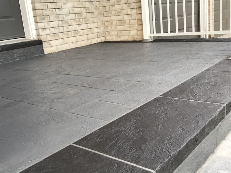 Jewelstone porch and stair resurfacing before and after in Toronto