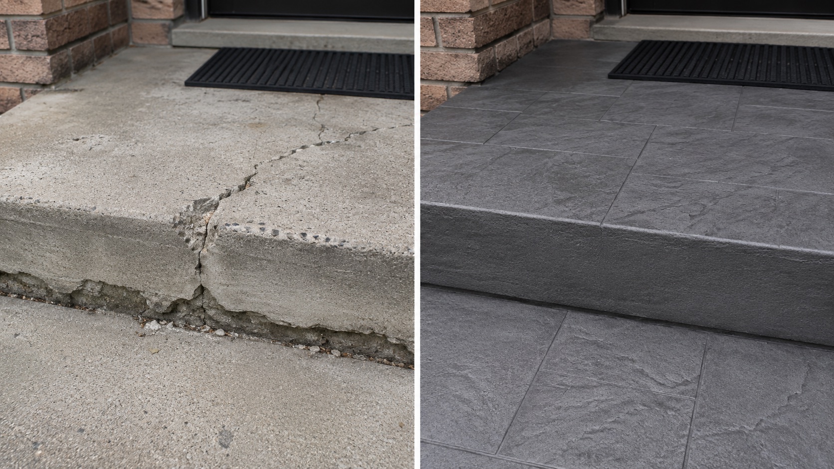 concrete step repair before and after toronto edge damage artisan coat