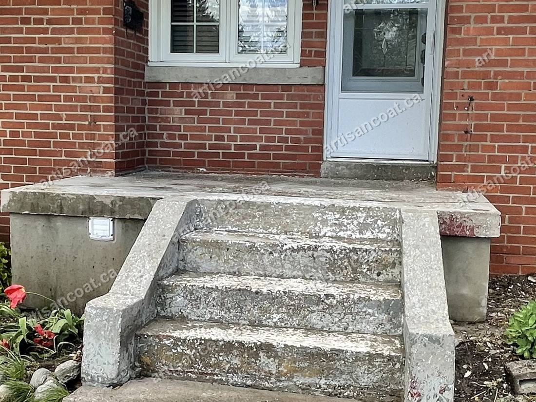 Cracked concrete steps before resurfacing GTA