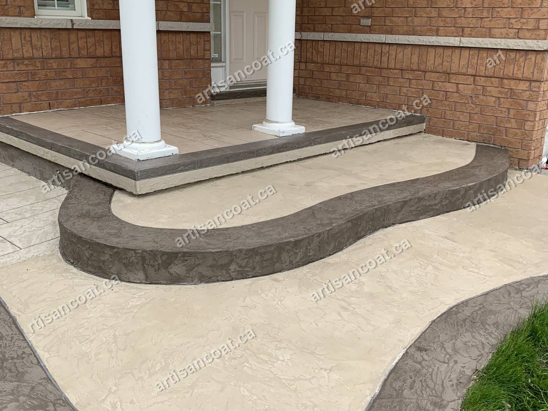 Curved decorative concrete landing GTA