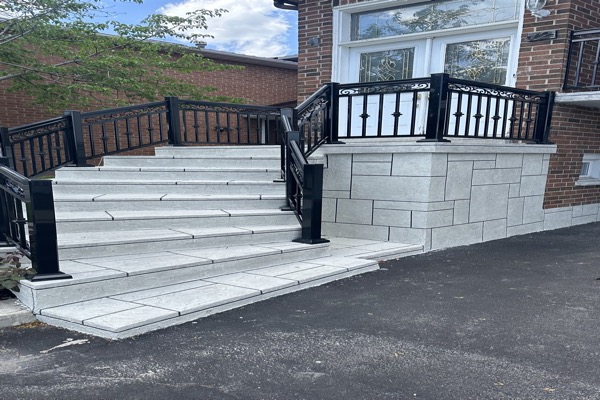 Jewelstone resurfaced porch after transformation GTA