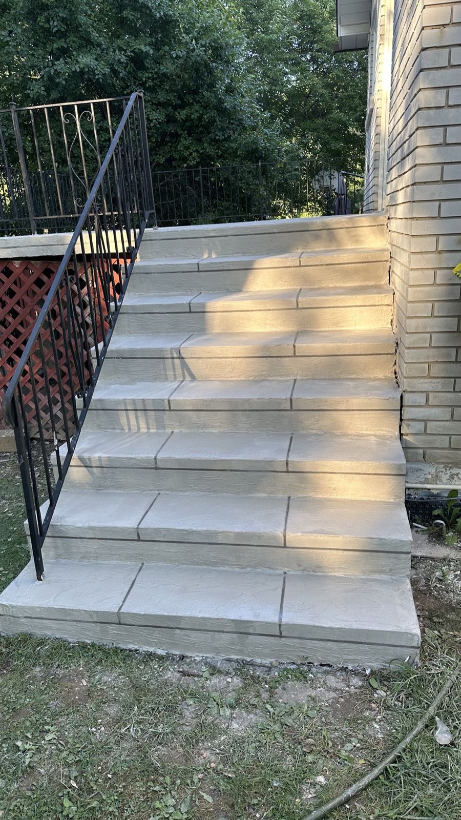 decorative concrete steps resurfaced before winter in Toronto GTA