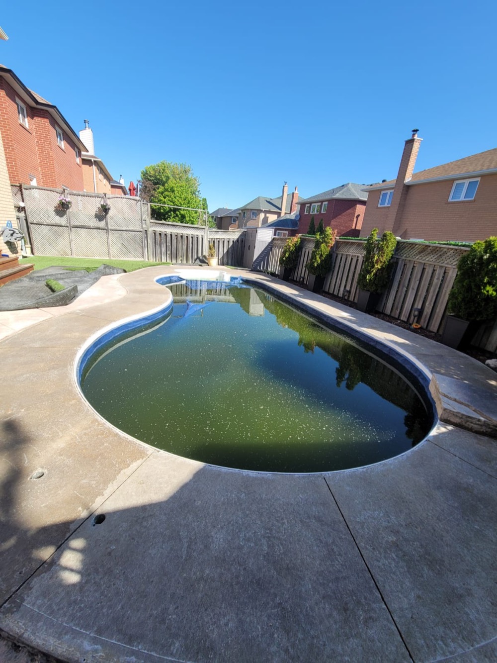 Pool deck before resurfacing GTA