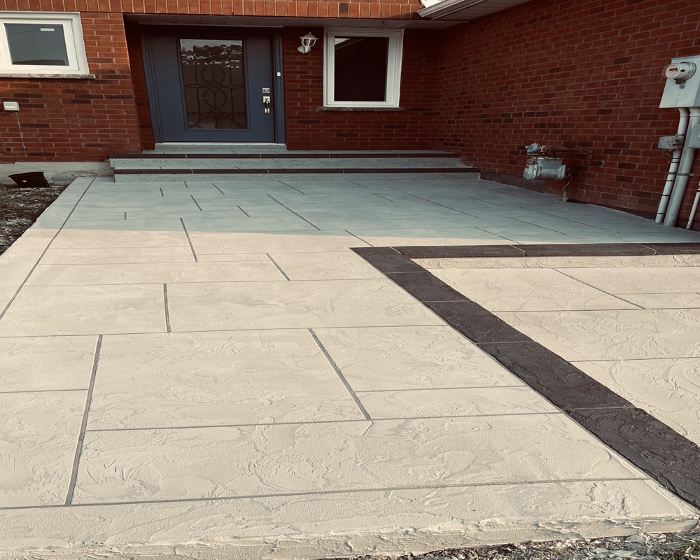 Resurfaced decorative concrete driveway GTA