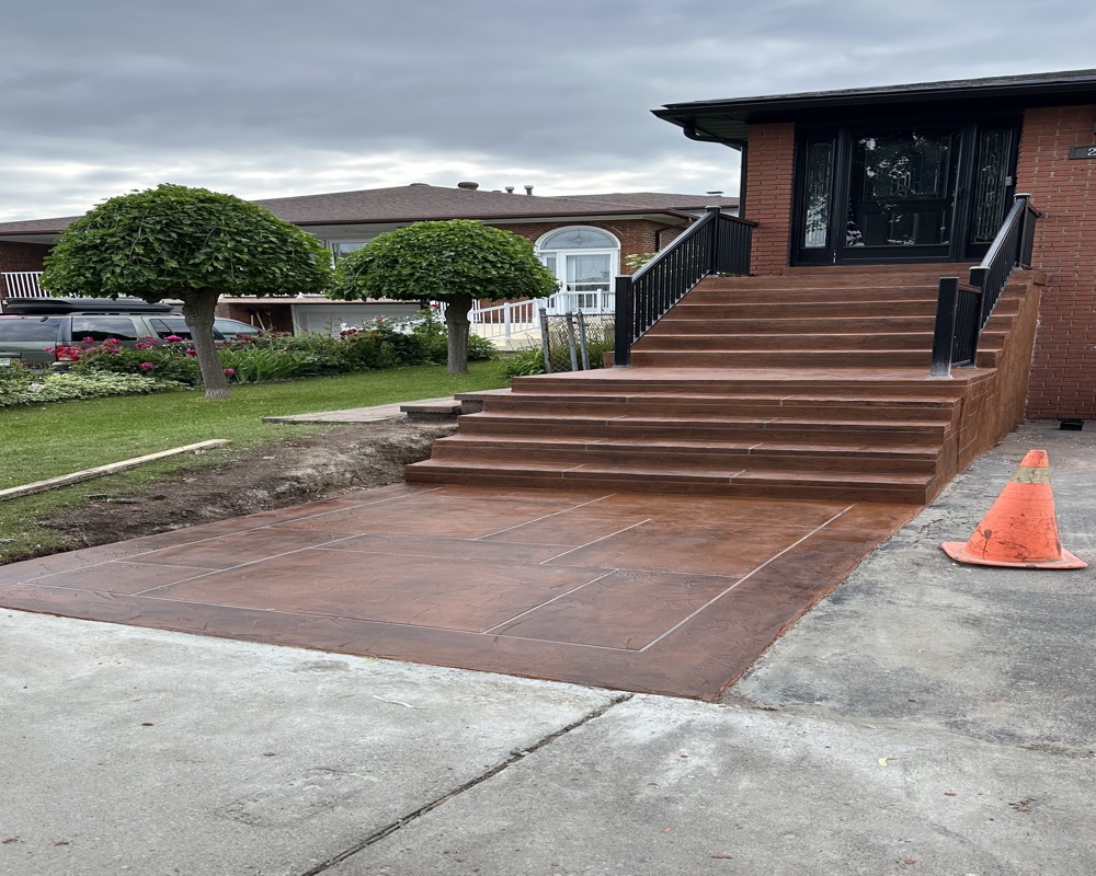 Transformed decorative concrete porch GTA