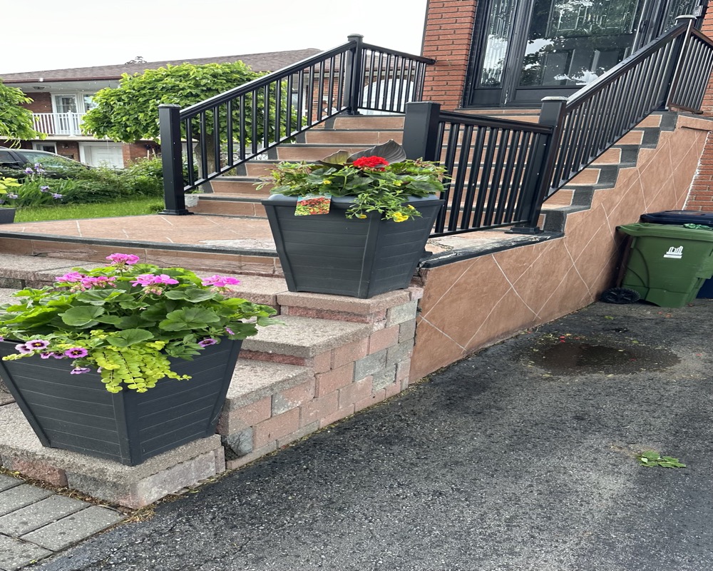 Old worn porch before resurfacing GTA