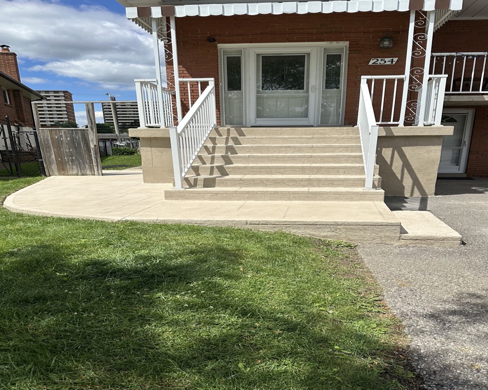 Restored decorative concrete steps GTA