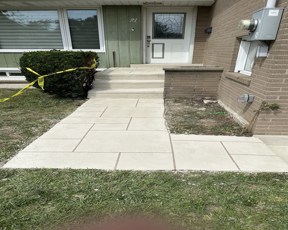Stamped decorative concrete walkway GTA